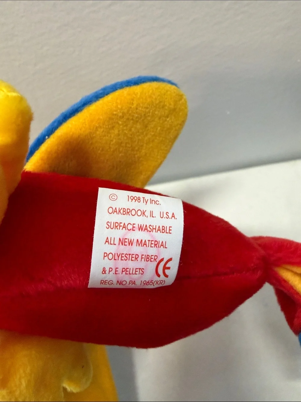 NWT Ty Multicolor Jabber the Parrot Plush Beanie Baby - Red, Green, Blue, Yellow